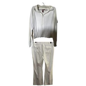 Rare Y2k So 2 piece lounge tracksuit white set